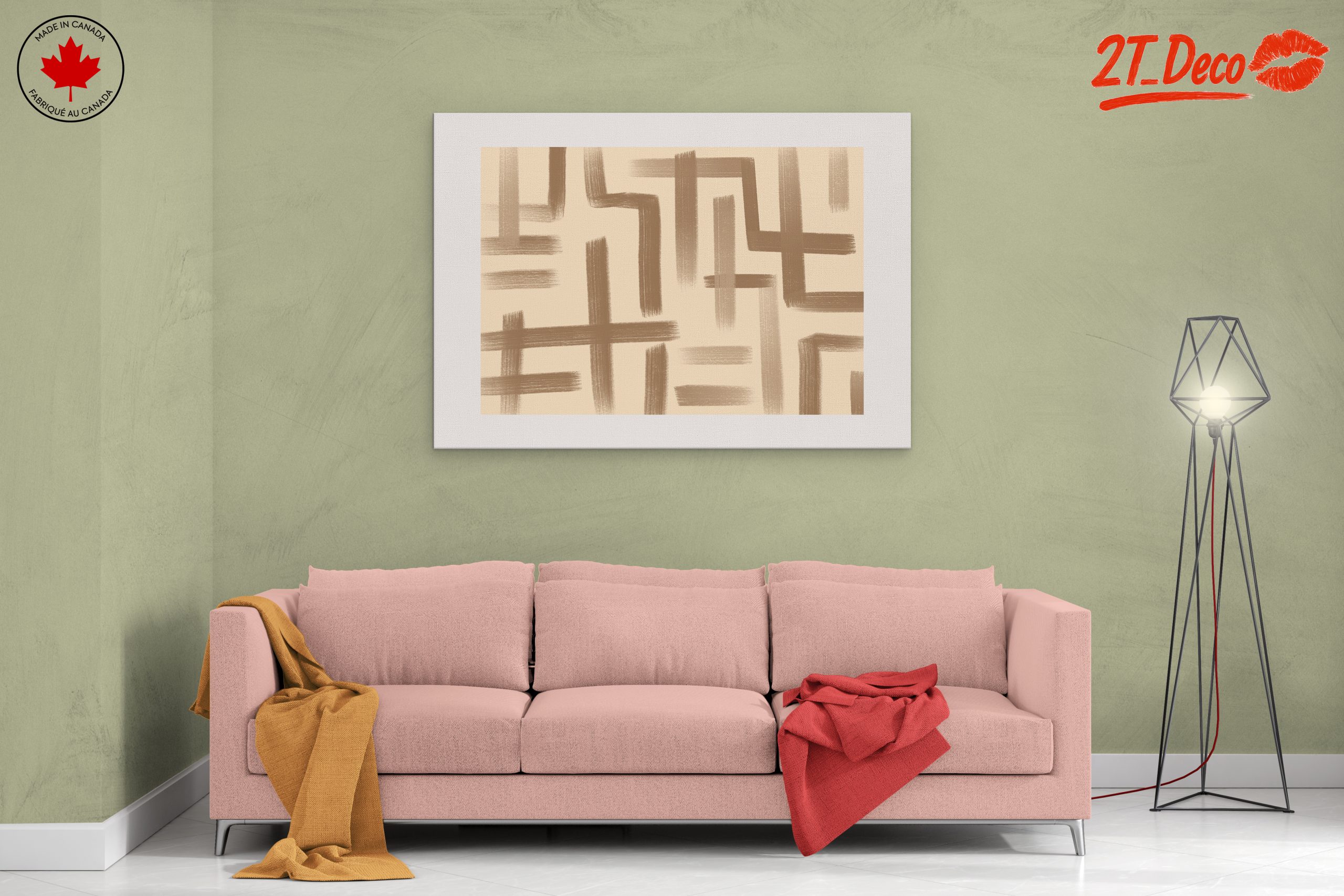 Abstract Geometric Brush Stroke Art - Image 2