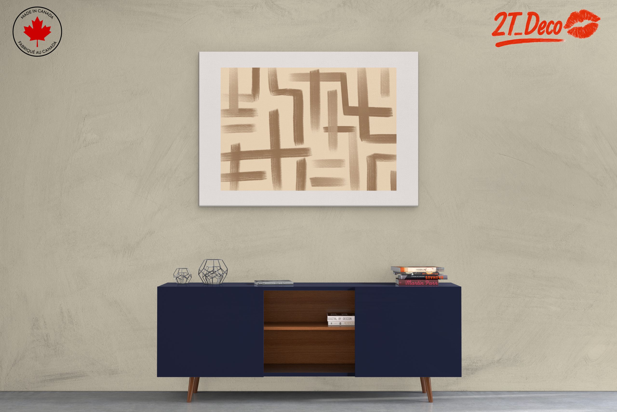 Abstract Geometric Brush Stroke Art - Image 3