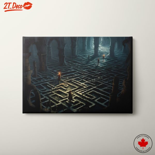 Dynamic Fantasy Maze Exploration Art