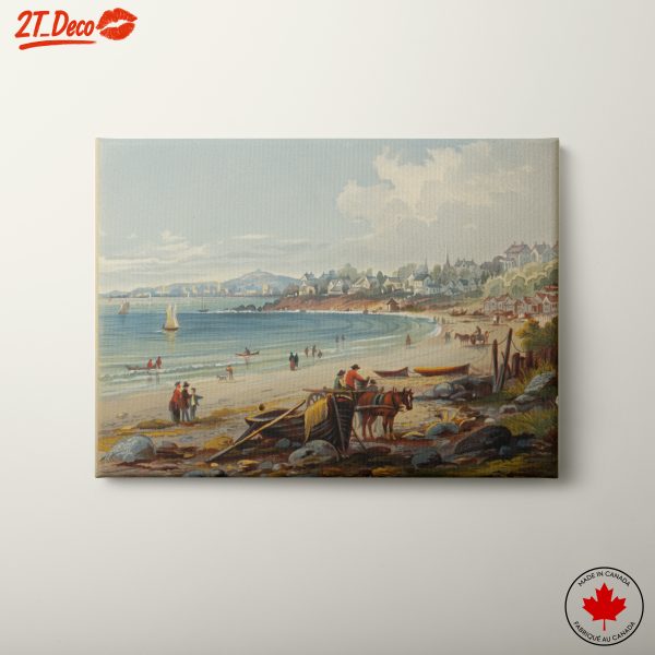 Serene Beach View with Sailboats and Activities