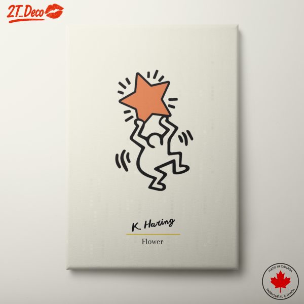 Keith Haring Inspired Flower Artwork