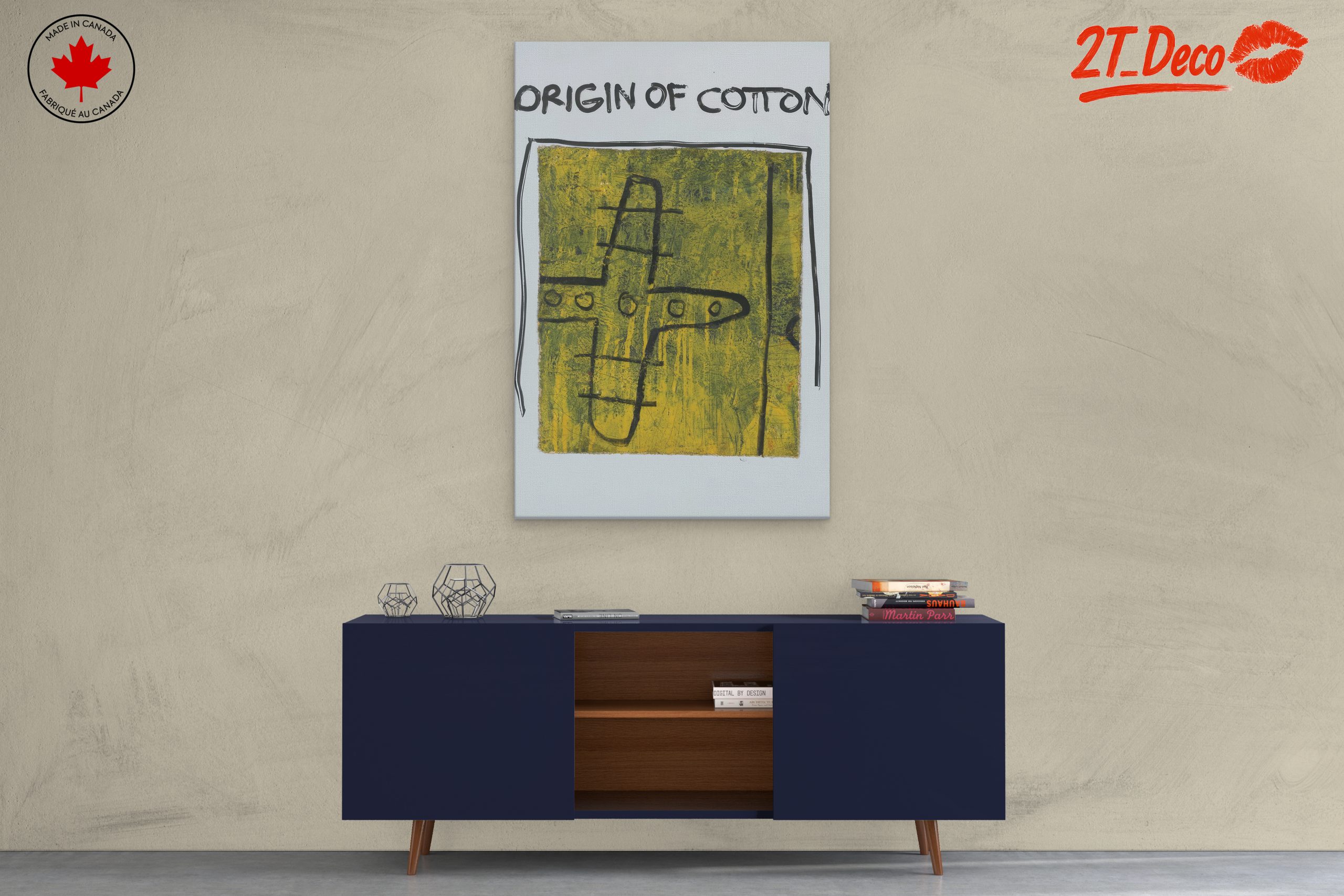 Origin of Cotton Abstract Cultural Artwork - Image 3