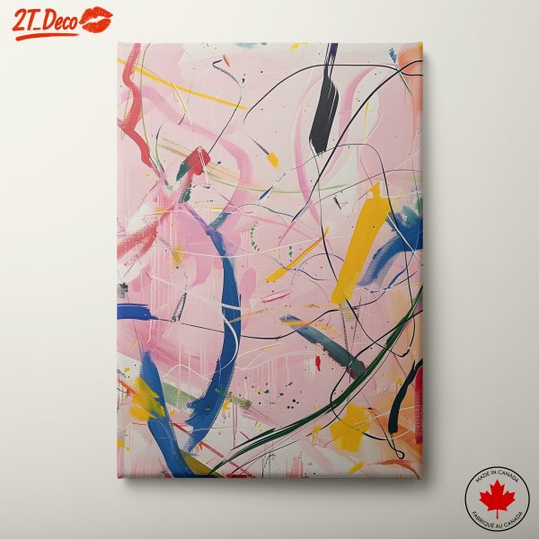 Dynamic Colorful Abstract Artwork for Interiors