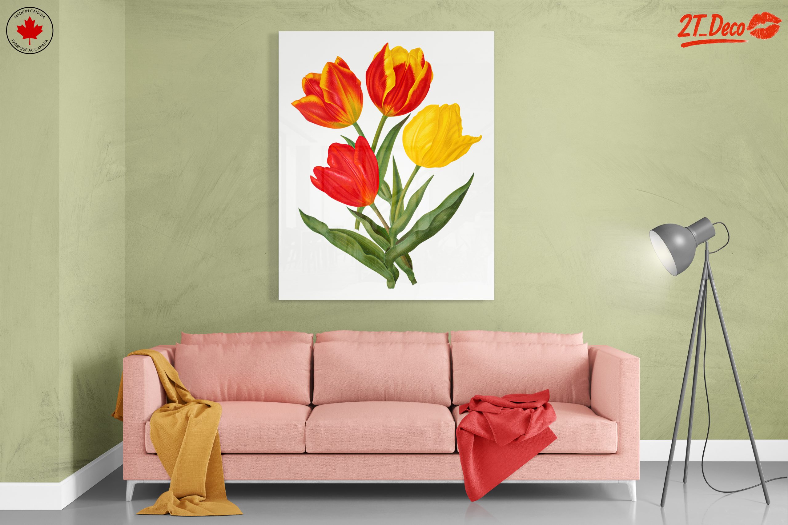 Vibrant Tulip Botanical Art - Image 7