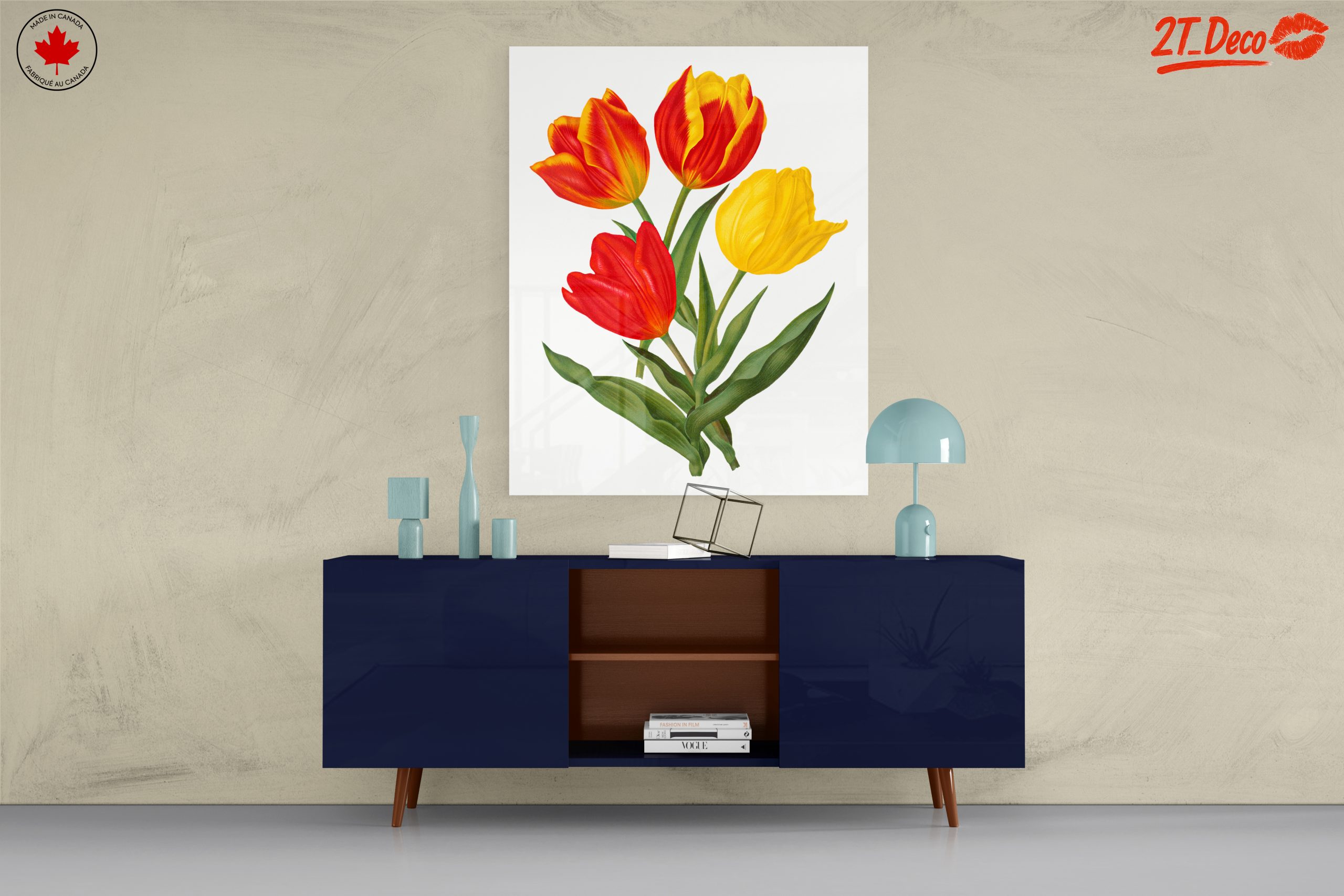 Vibrant Tulip Botanical Art - Image 8