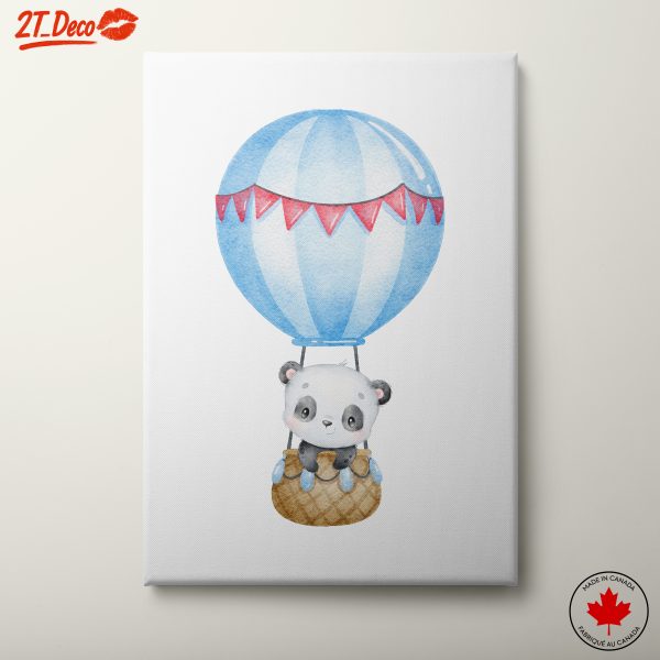 Cute Panda Hot Air Balloon Artwork