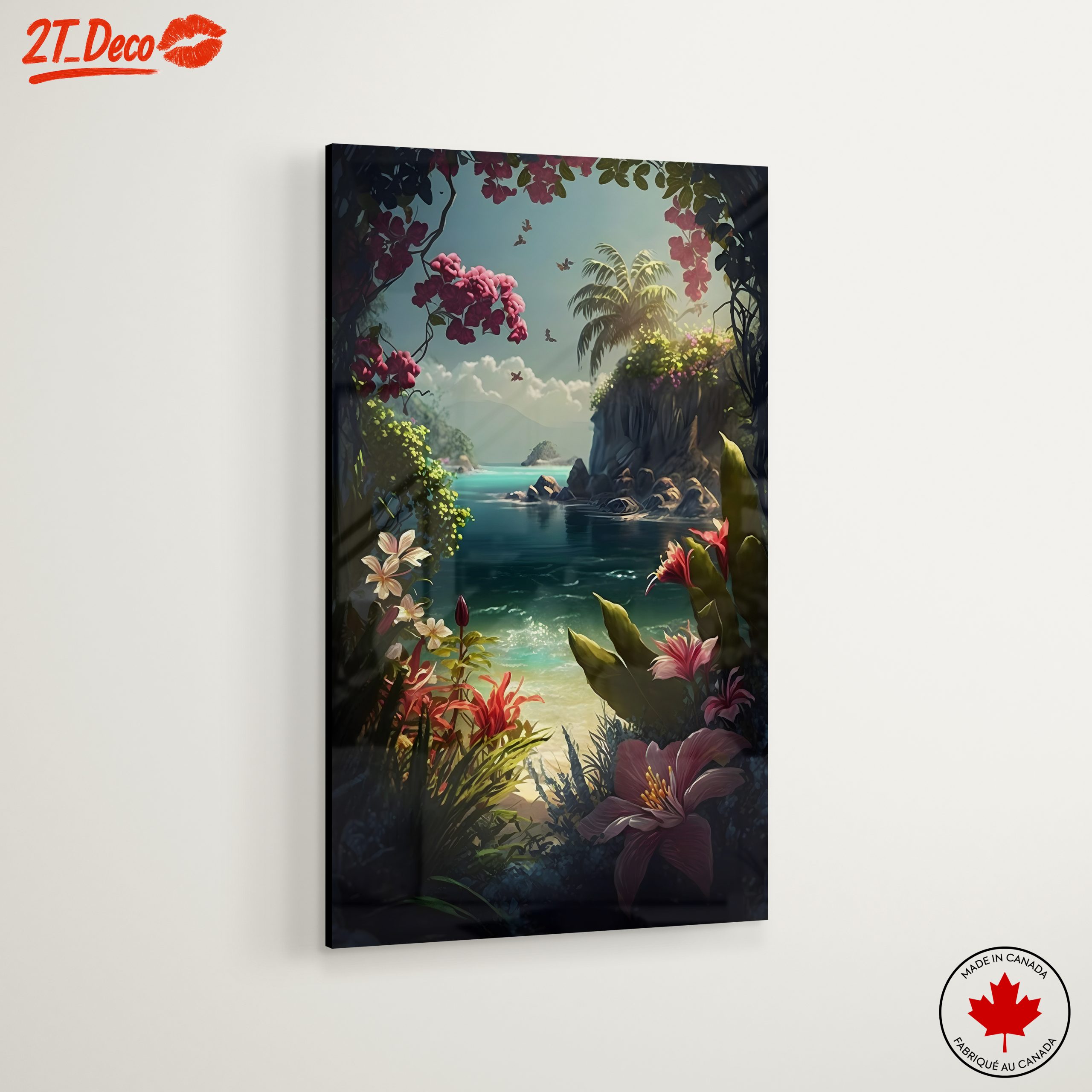Tropical Paradise Seascape with Floral Elements - Image 6