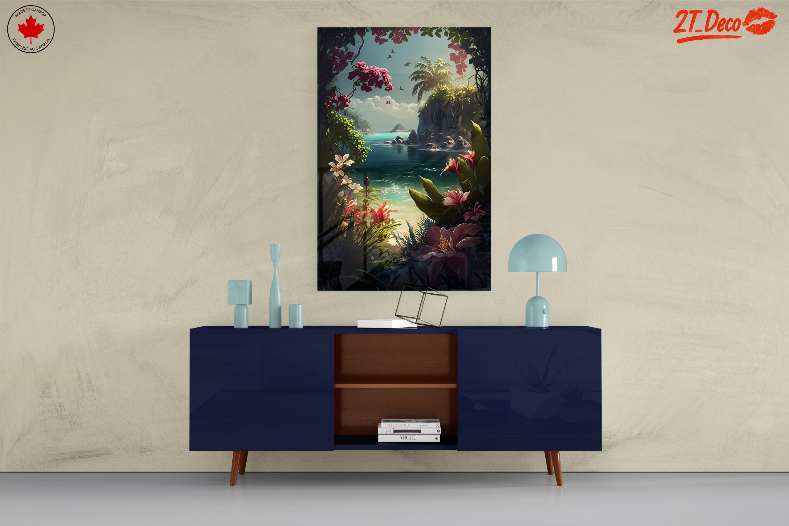 Tropical Paradise Seascape with Floral Elements - Image 8