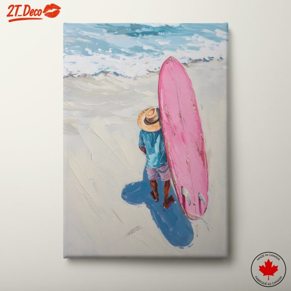 Vibrant Surfer at the Beach Artwork