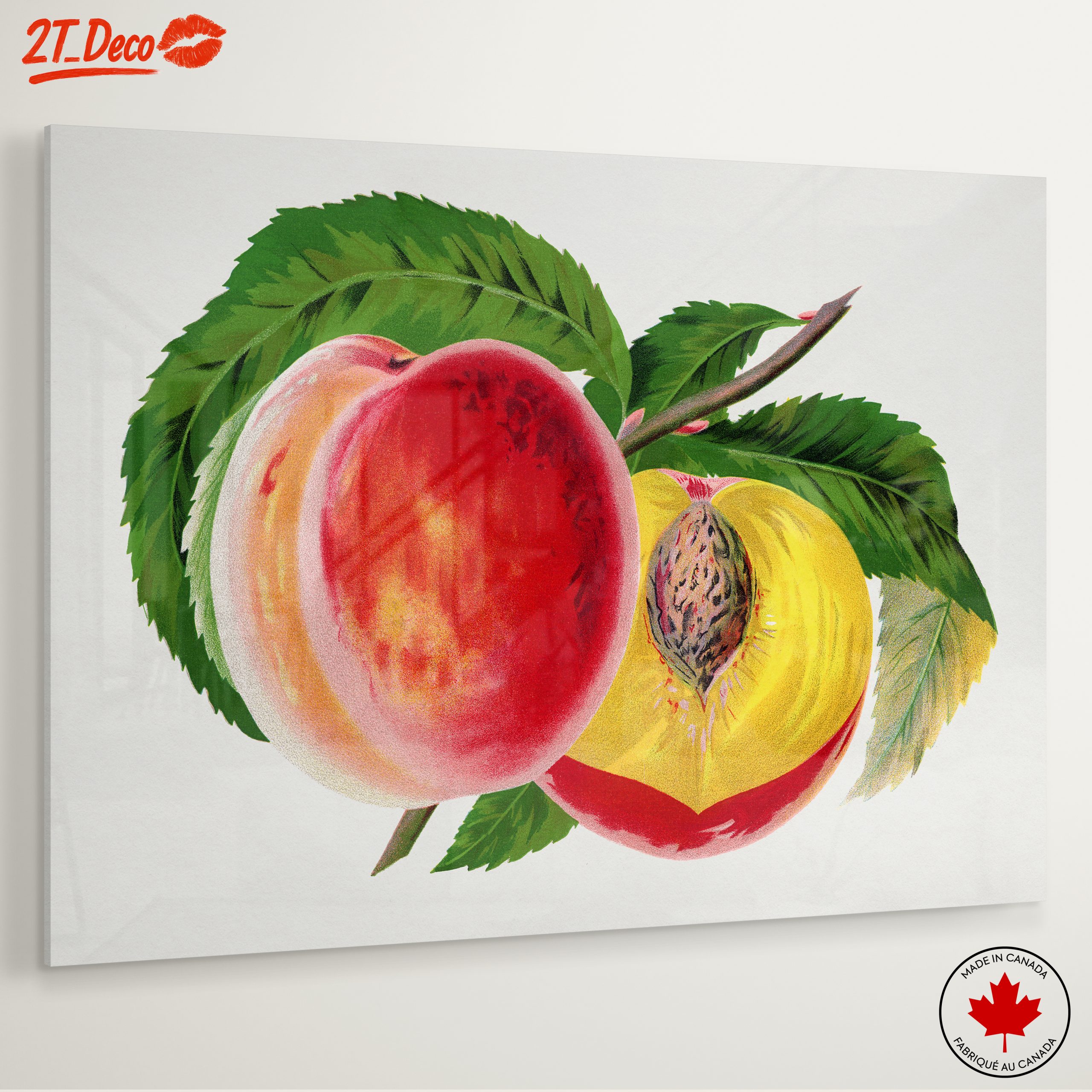 Vibrant Abstract Peaches Art - Image 6