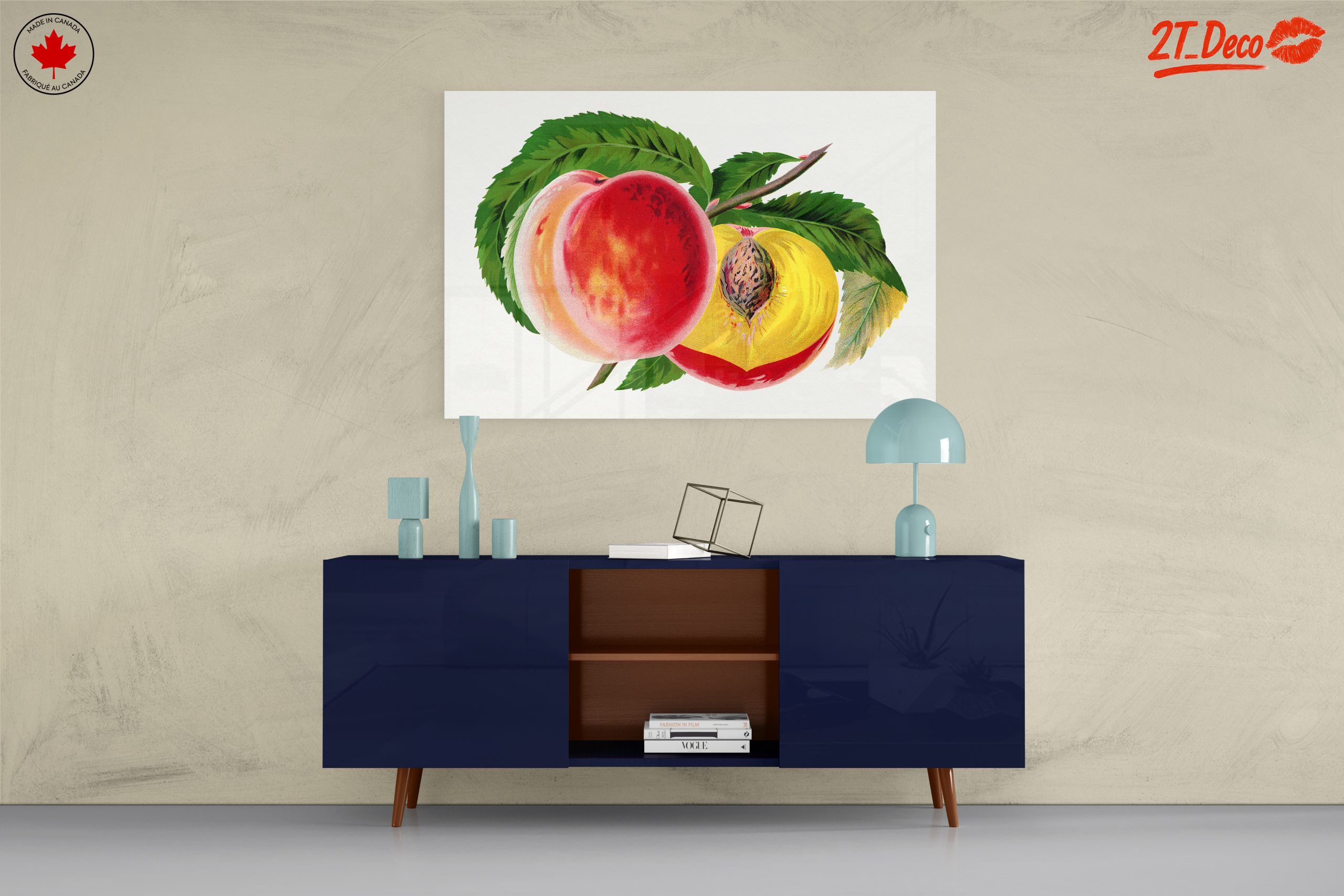 Vibrant Abstract Peaches Art - Image 8