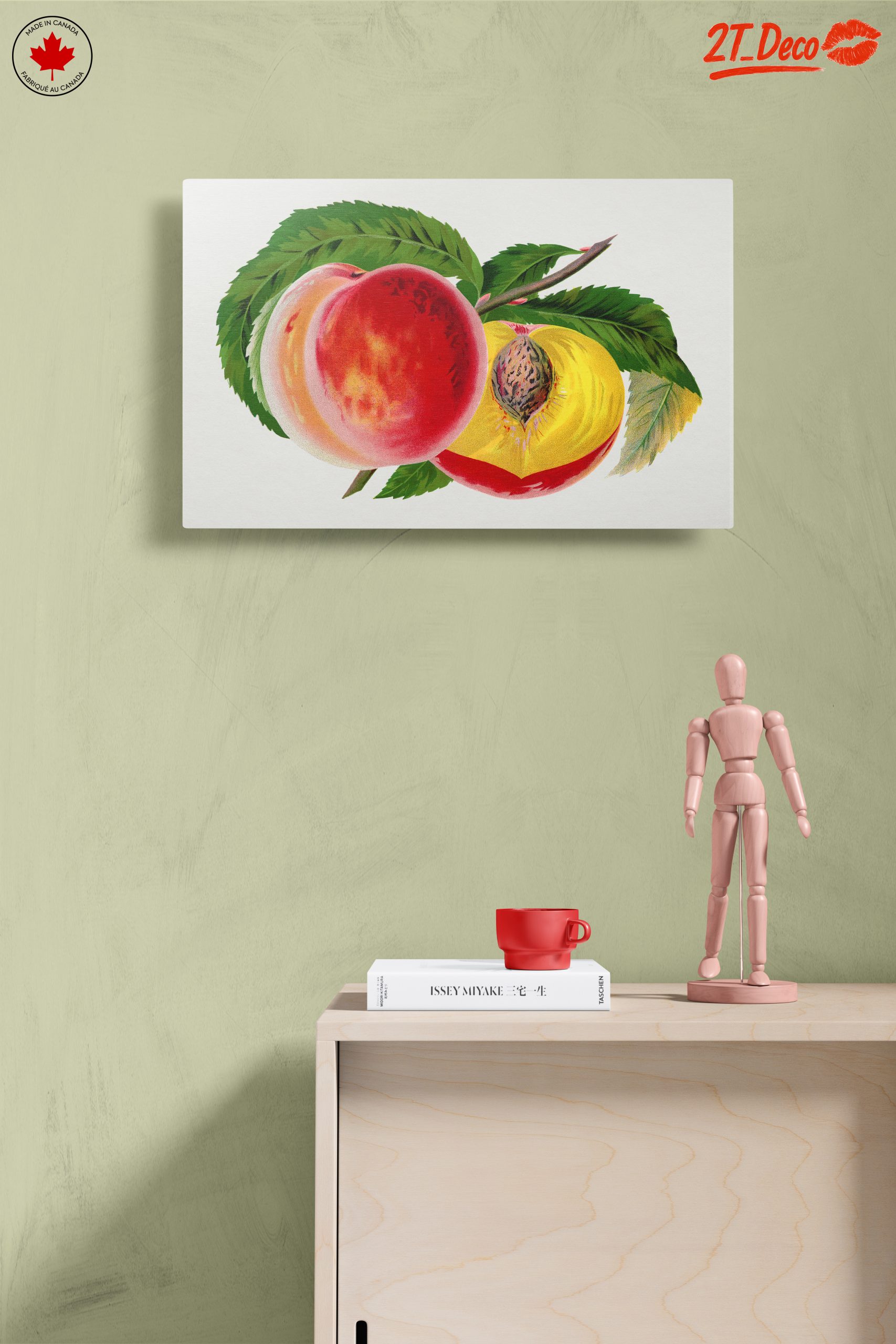 Vibrant Abstract Peaches Art - Image 14