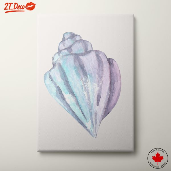 Watercolor Shell Botanical Abstract Art