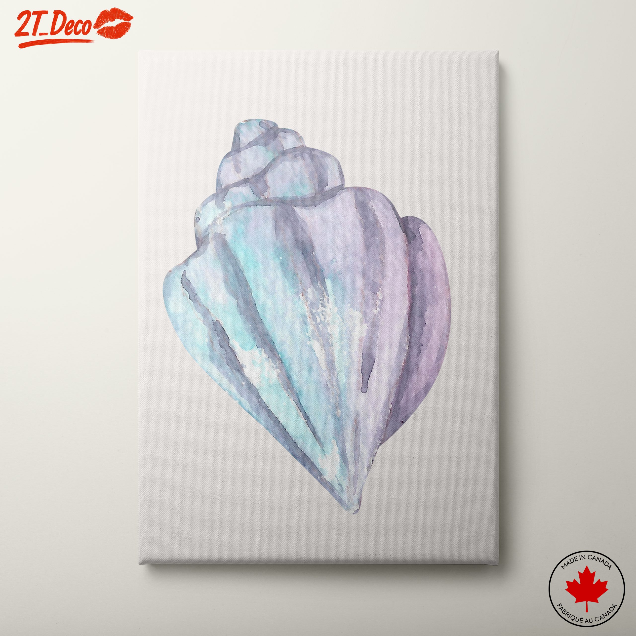 Watercolor Shell Botanical Abstract Art