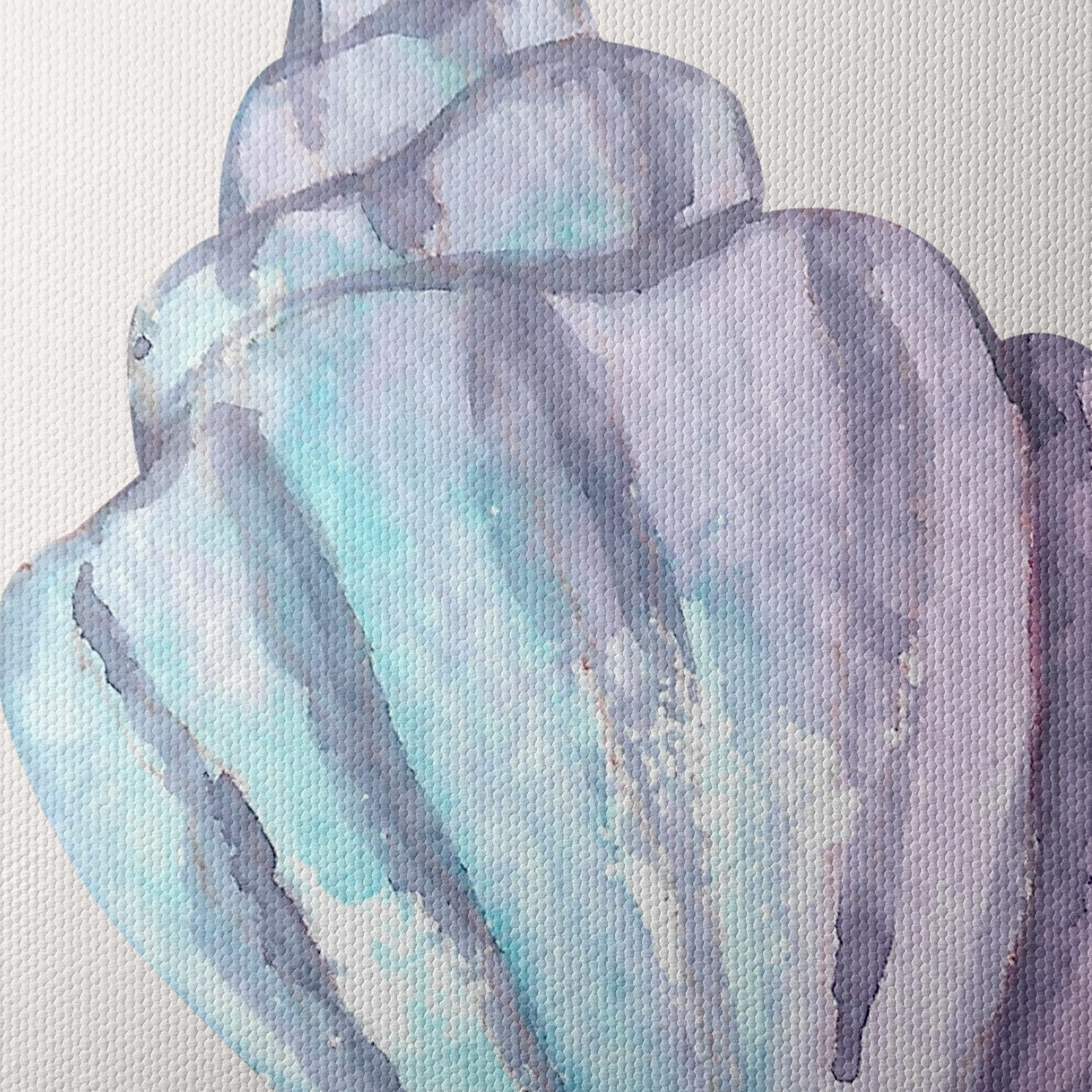 Watercolor Shell Botanical Abstract Art - Image 4