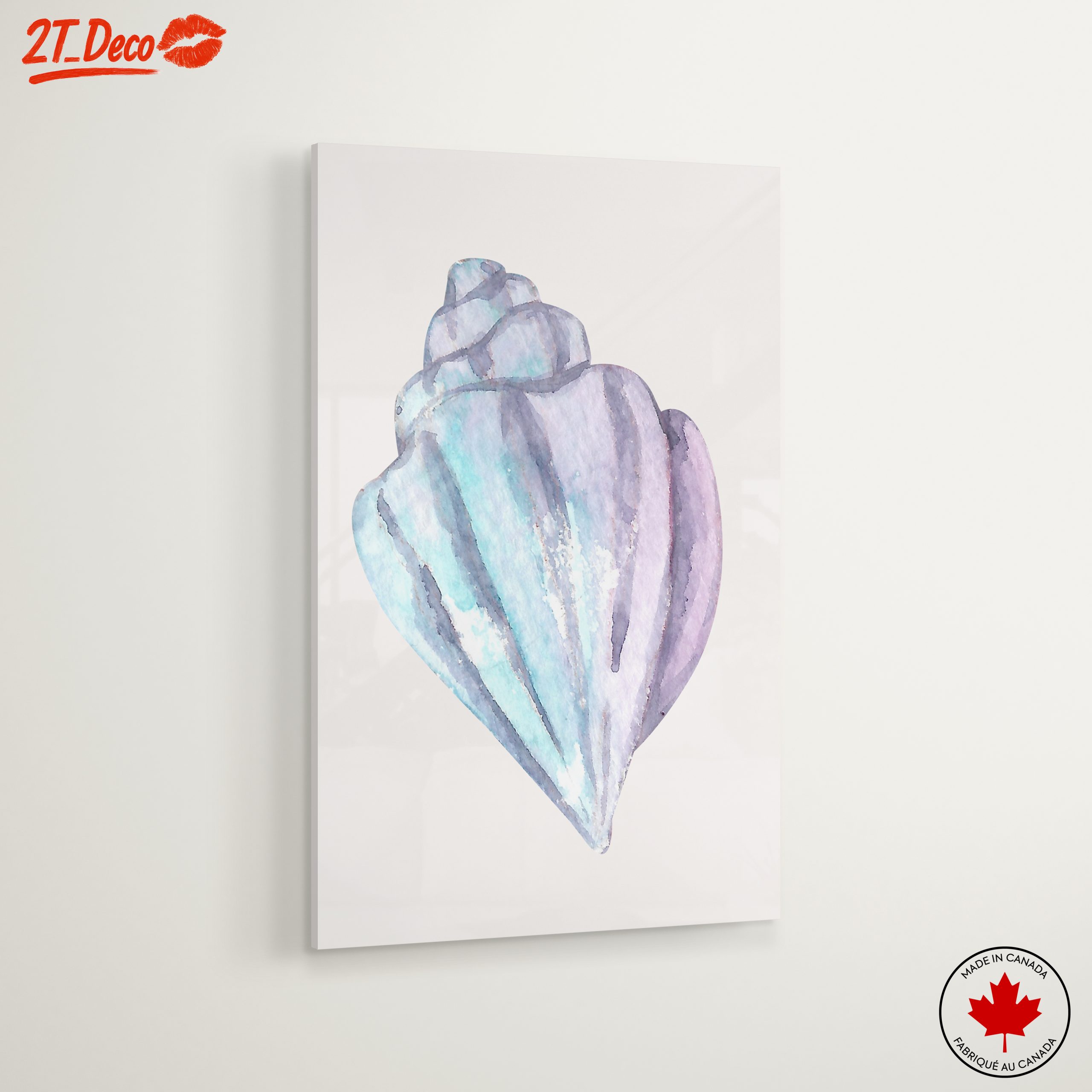 Watercolor Shell Botanical Abstract Art - Image 6