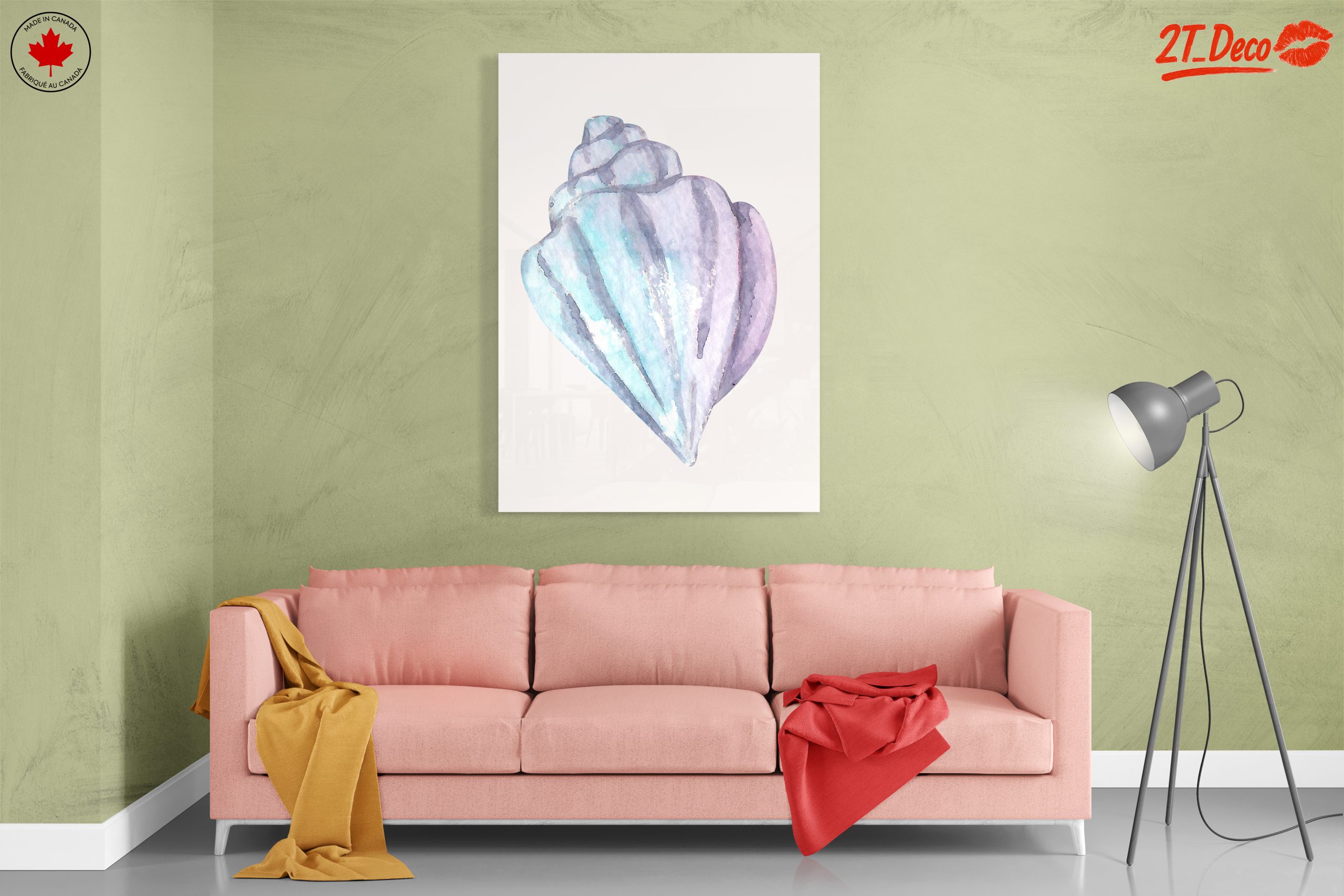 Watercolor Shell Botanical Abstract Art - Image 7