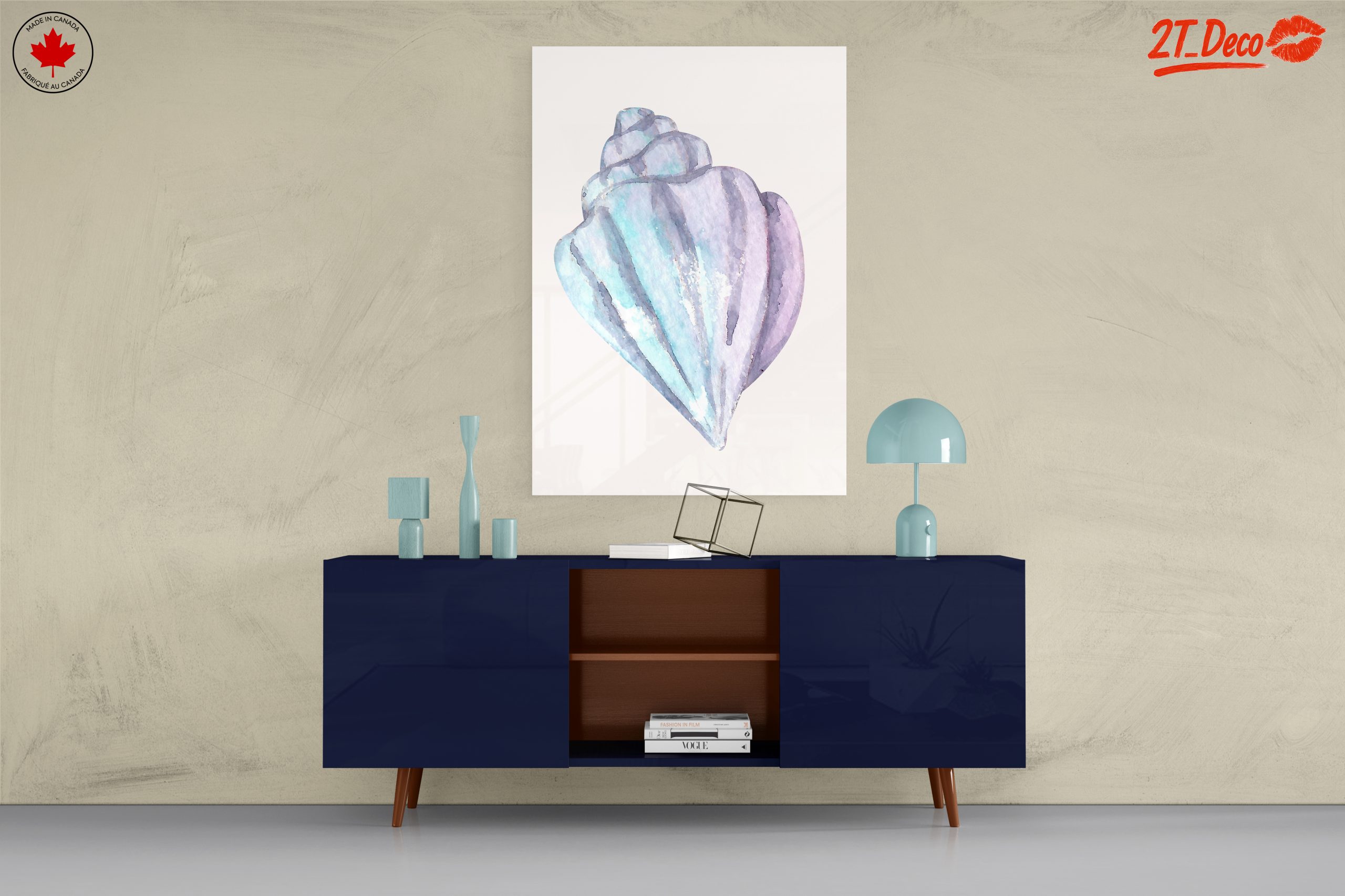 Watercolor Shell Botanical Abstract Art - Image 8