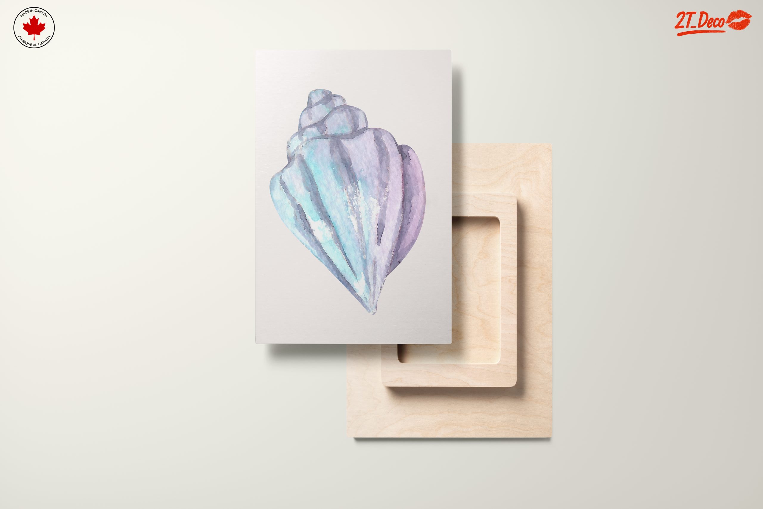 Watercolor Shell Botanical Abstract Art - Image 11