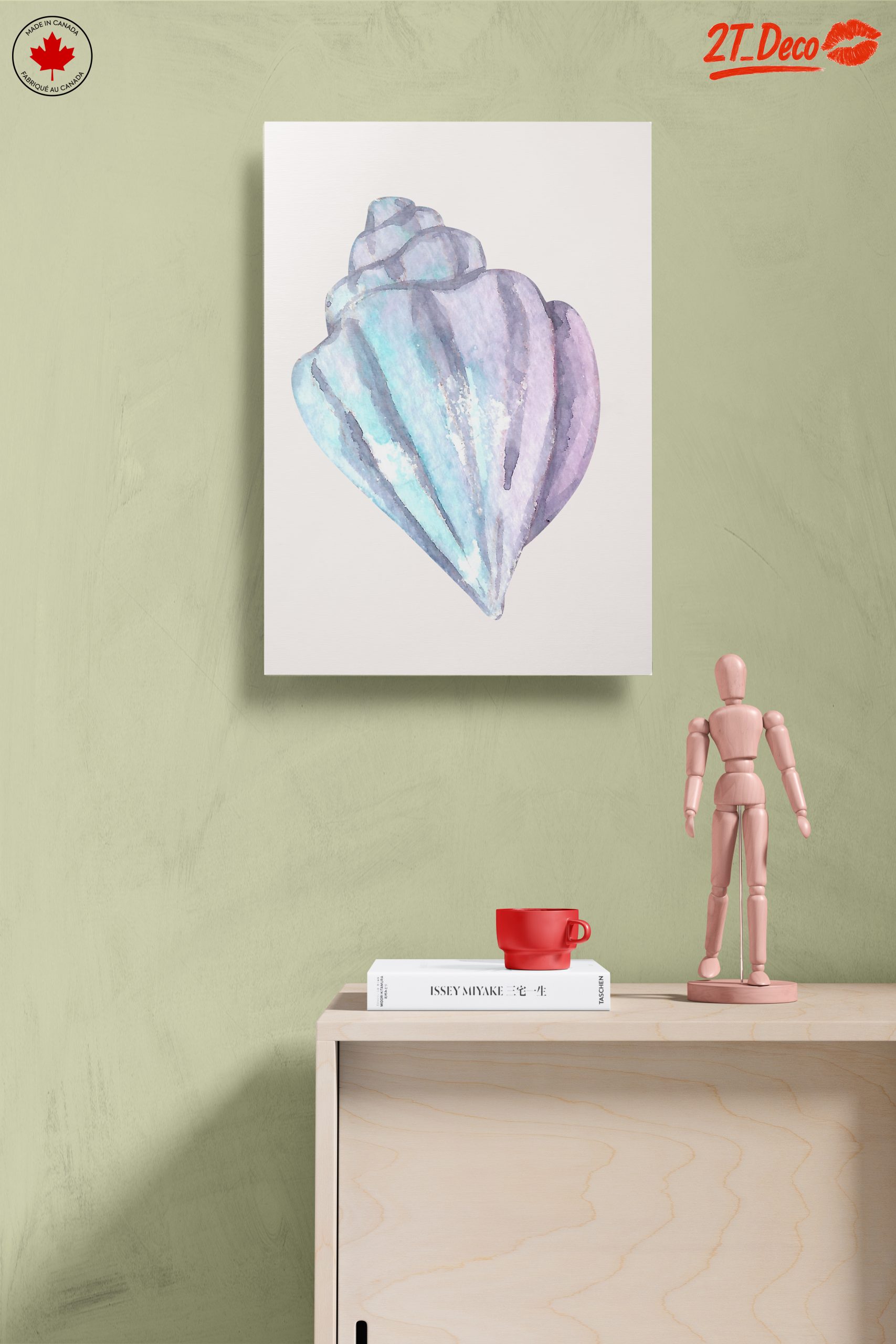 Watercolor Shell Botanical Abstract Art - Image 14