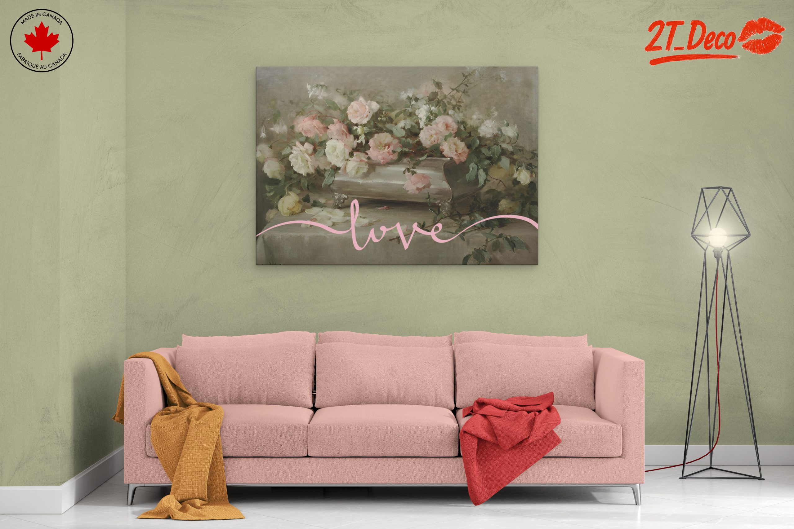 Romantic Floral Love Artwork - Image 2