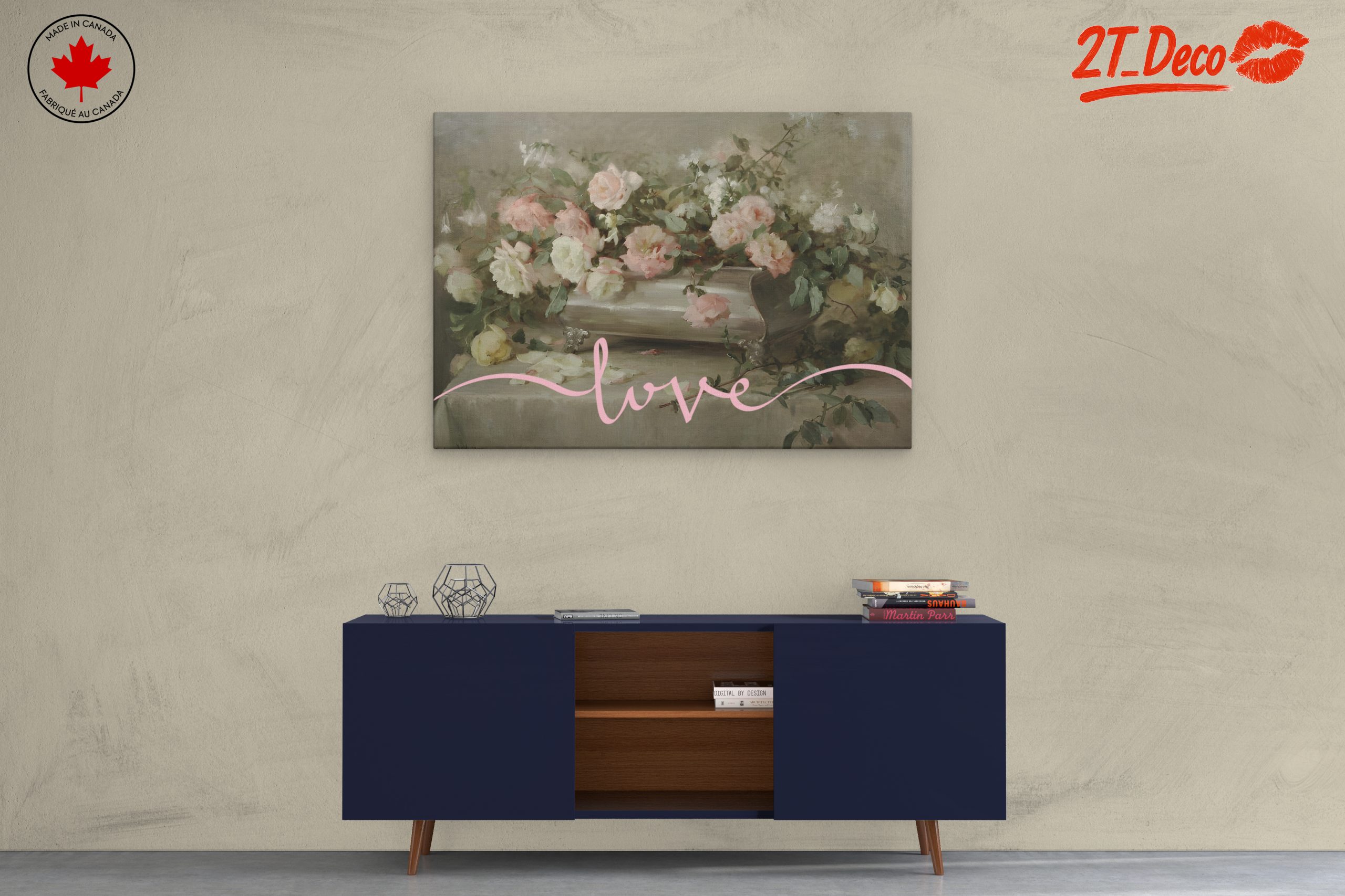 Romantic Floral Love Artwork - Image 3