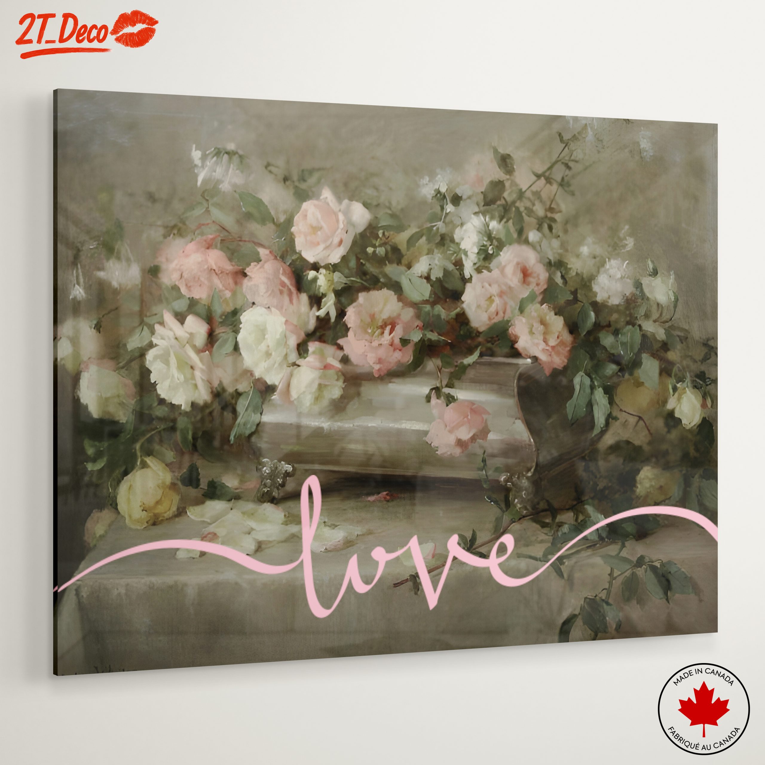 Romantic Floral Love Artwork - Image 6