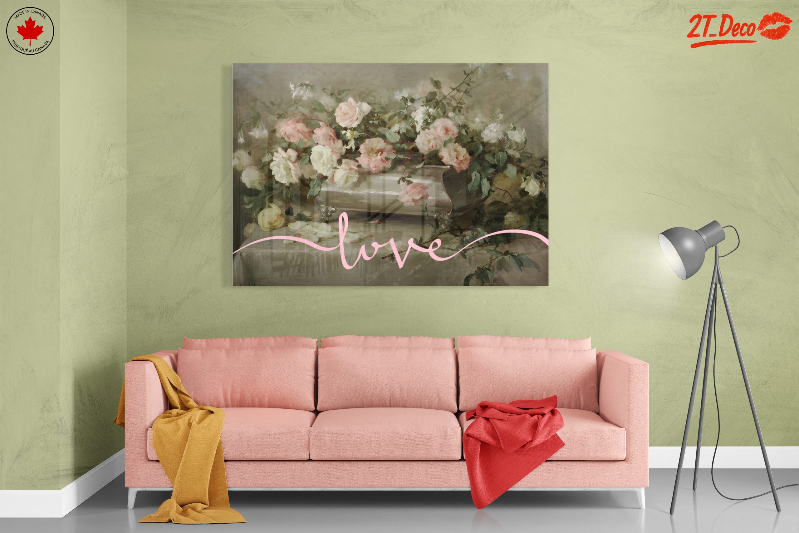 Romantic Floral Love Artwork - Image 7