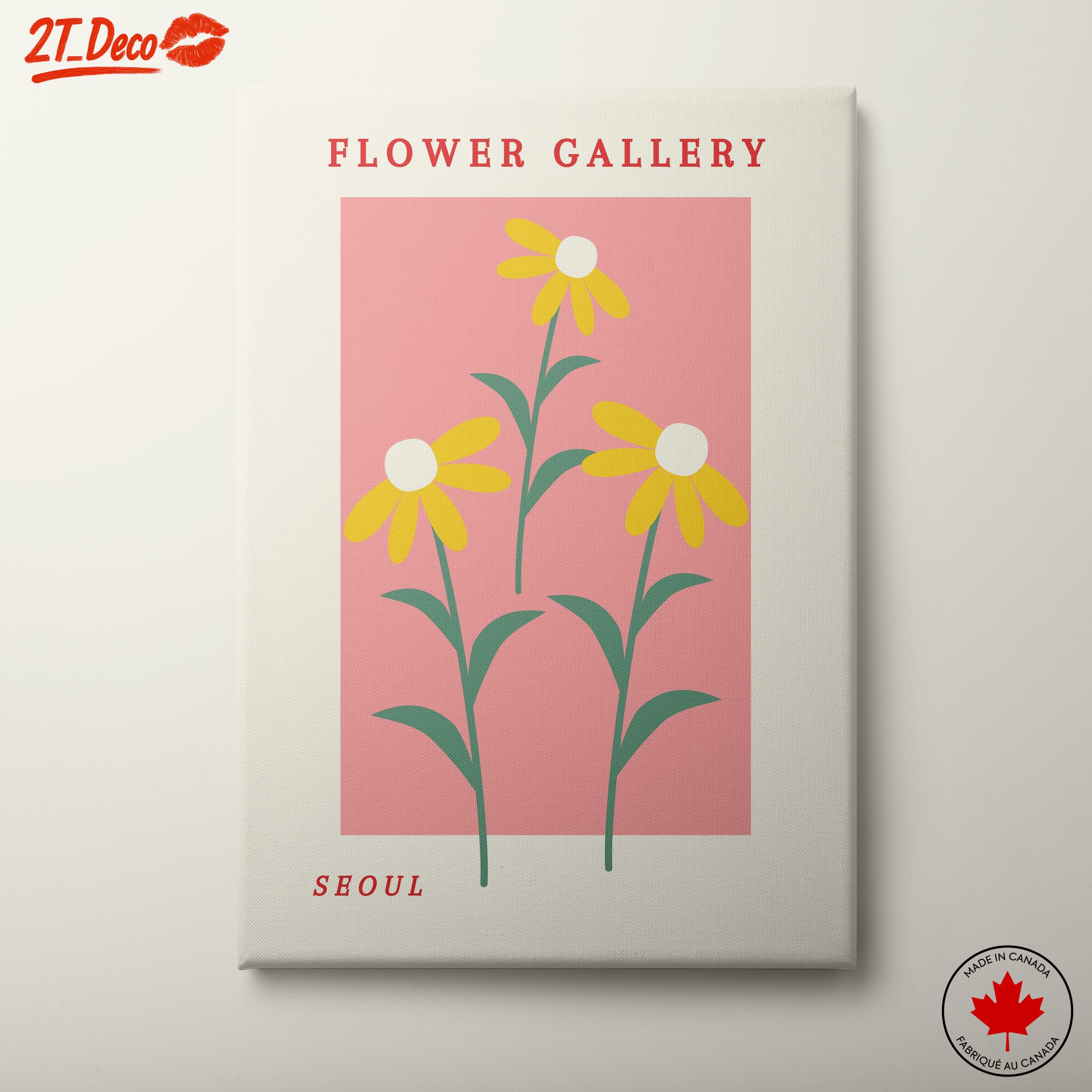 Stylized Botanical Art Featuring Daisies