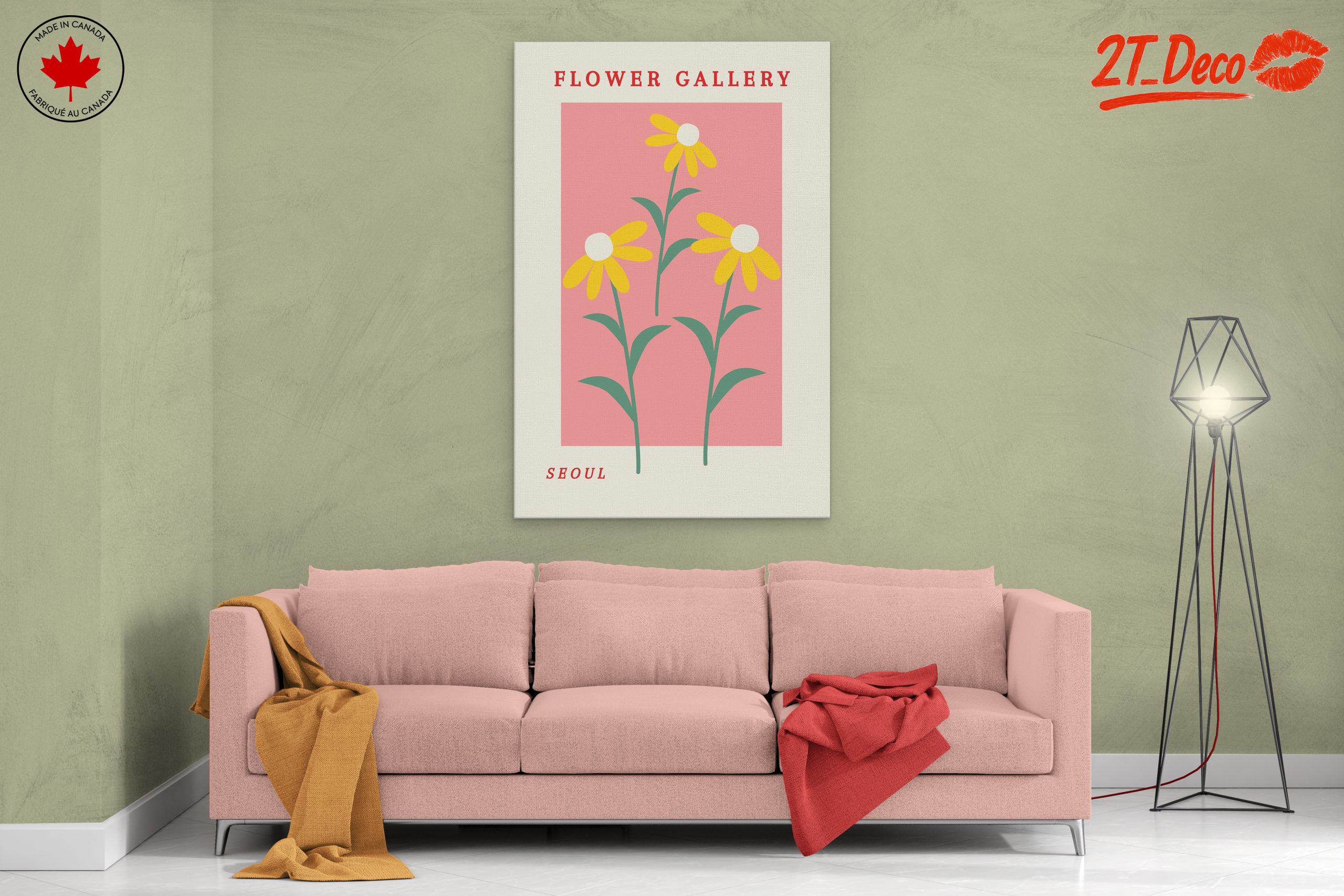Stylized Botanical Art Featuring Daisies - Image 2