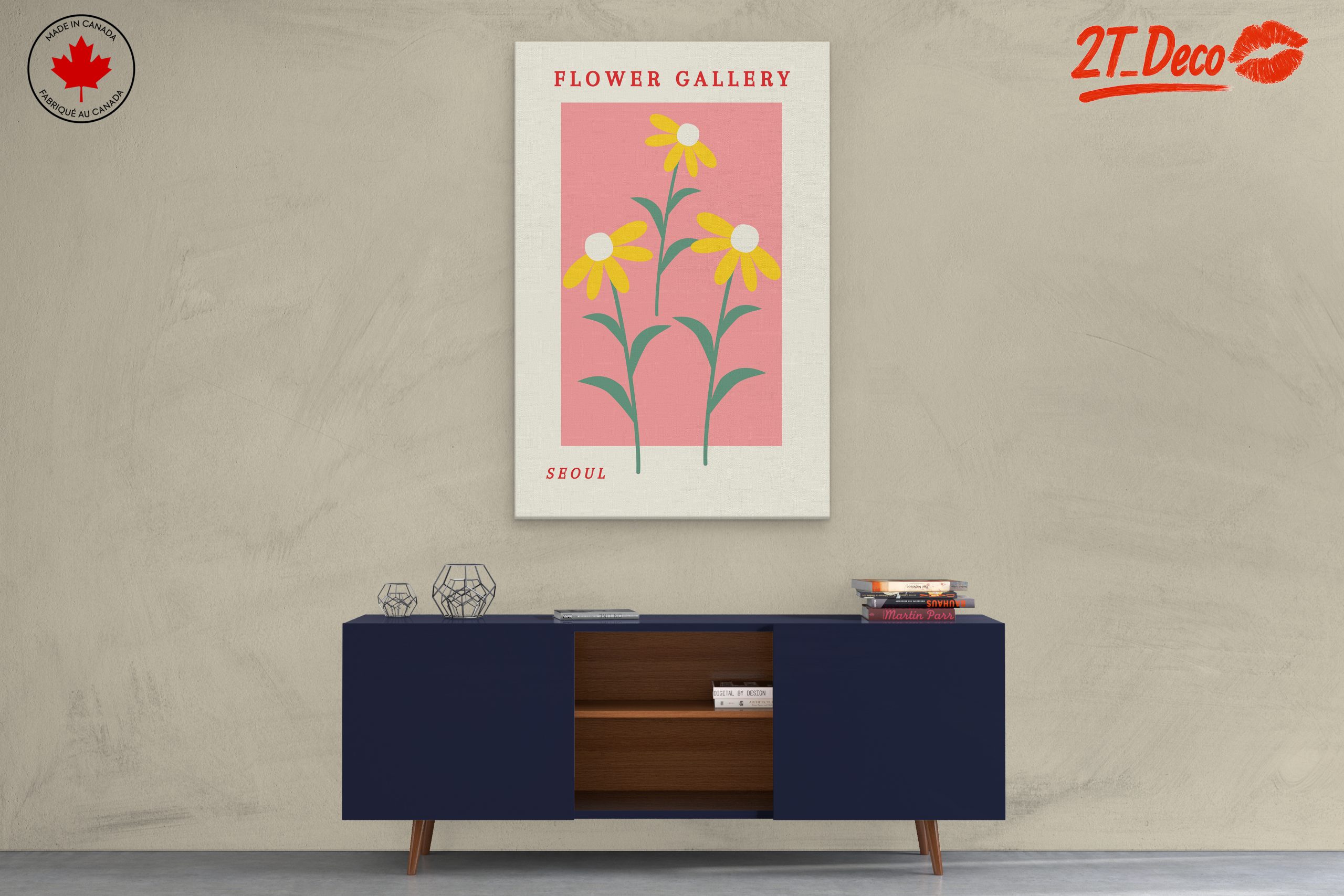 Stylized Botanical Art Featuring Daisies - Image 3