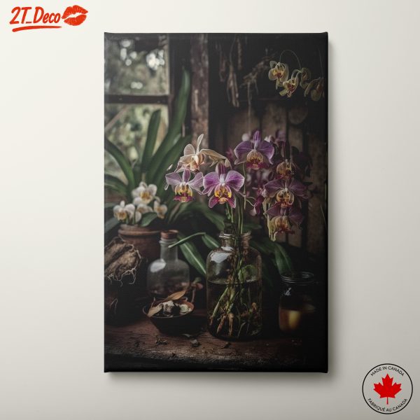 Stunning Orchid Arrangement in Rustic Setting