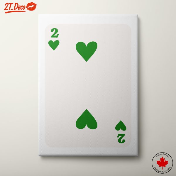 Artistic Two of Hearts Playing Card