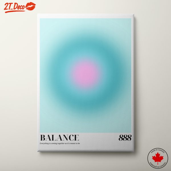 Colorful Abstract Typography Wall Art for Balance