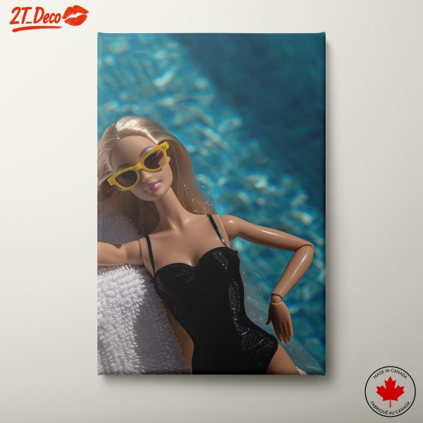 Fashion Doll Relaxing by Poolside