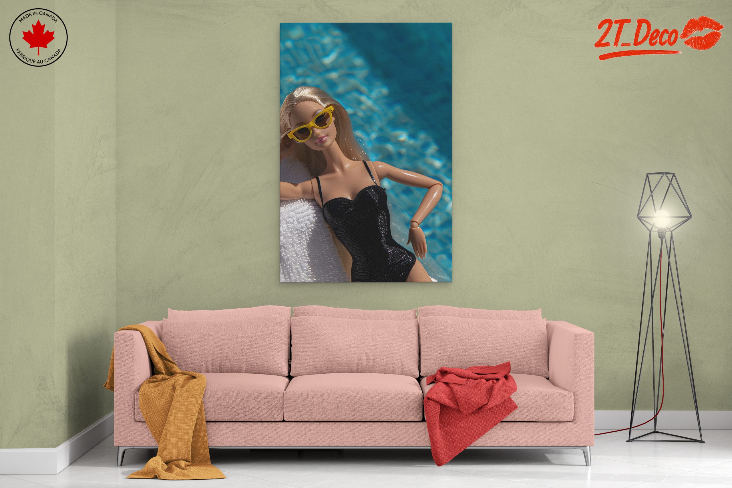 Fashion Doll Relaxing by Poolside - Image 2