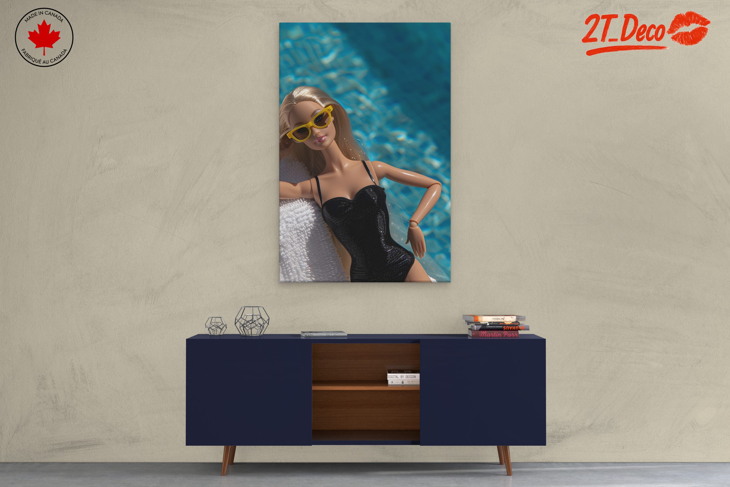 Fashion Doll Relaxing by Poolside - Image 3