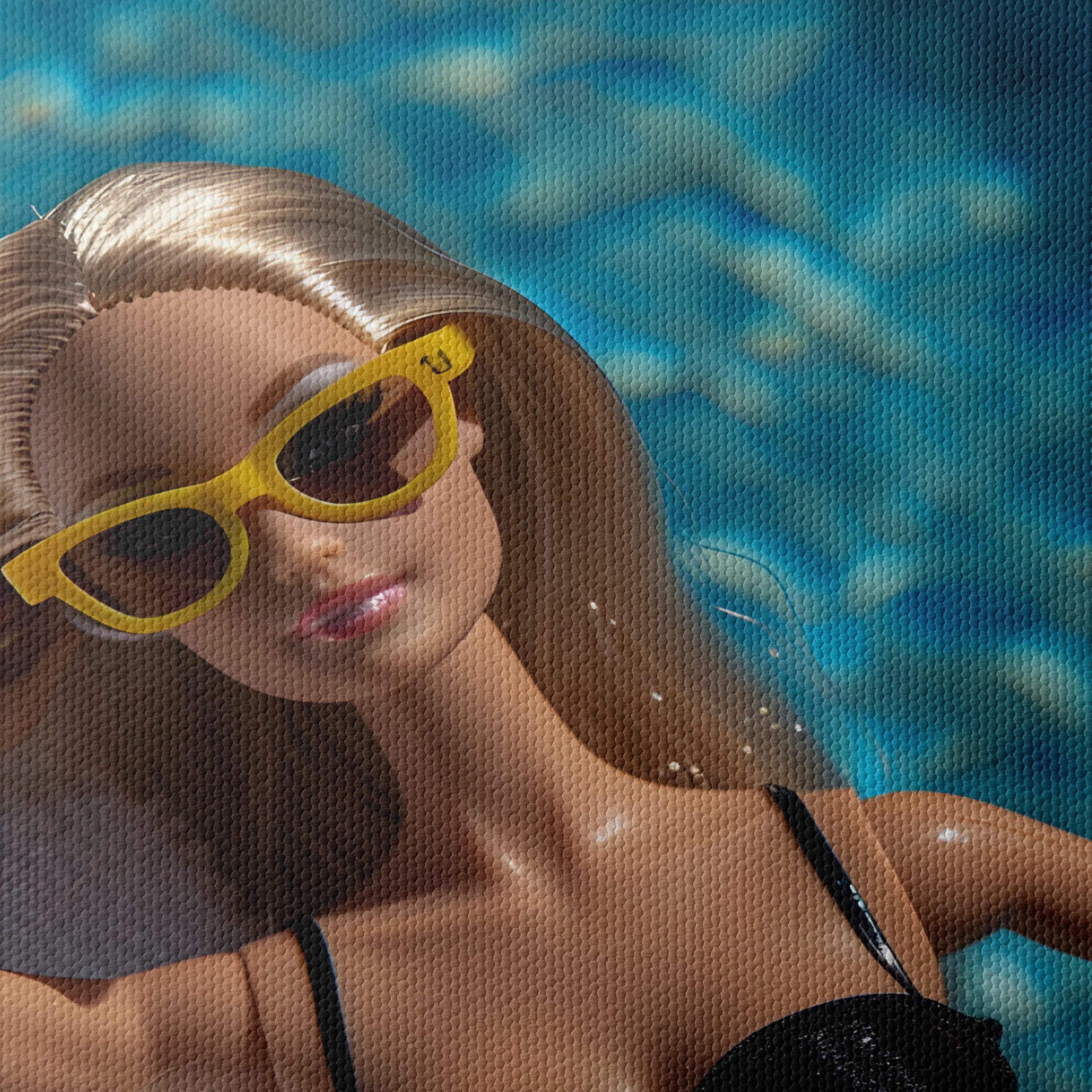 Fashion Doll Relaxing by Poolside - Image 4