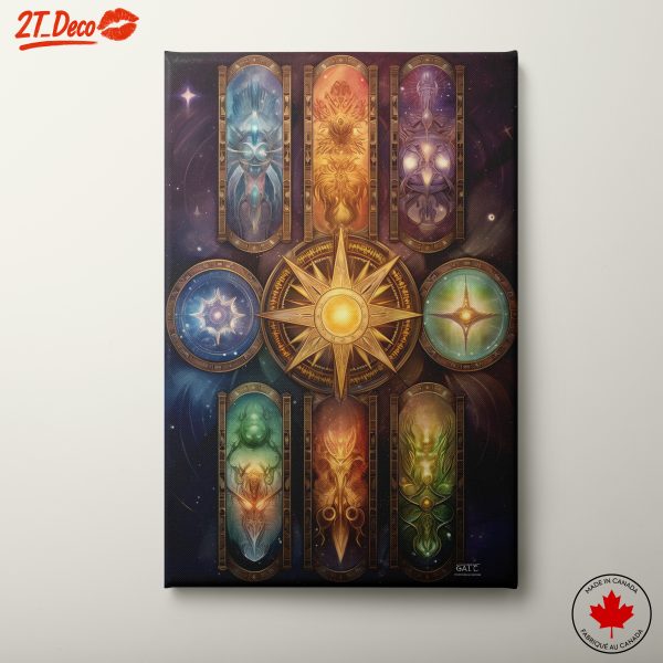 Celestial Fantasy Spiritual Artwork with Vibrant Colors