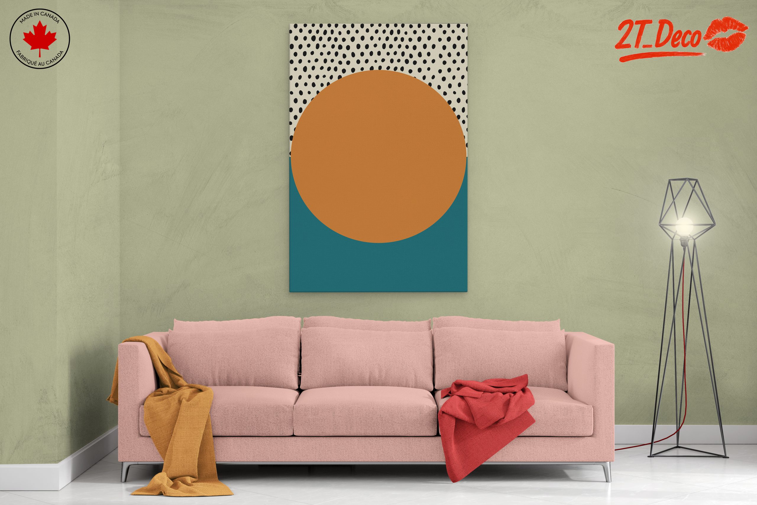 Geometric Abstract Art with Earthy Tones 6 - Image 2