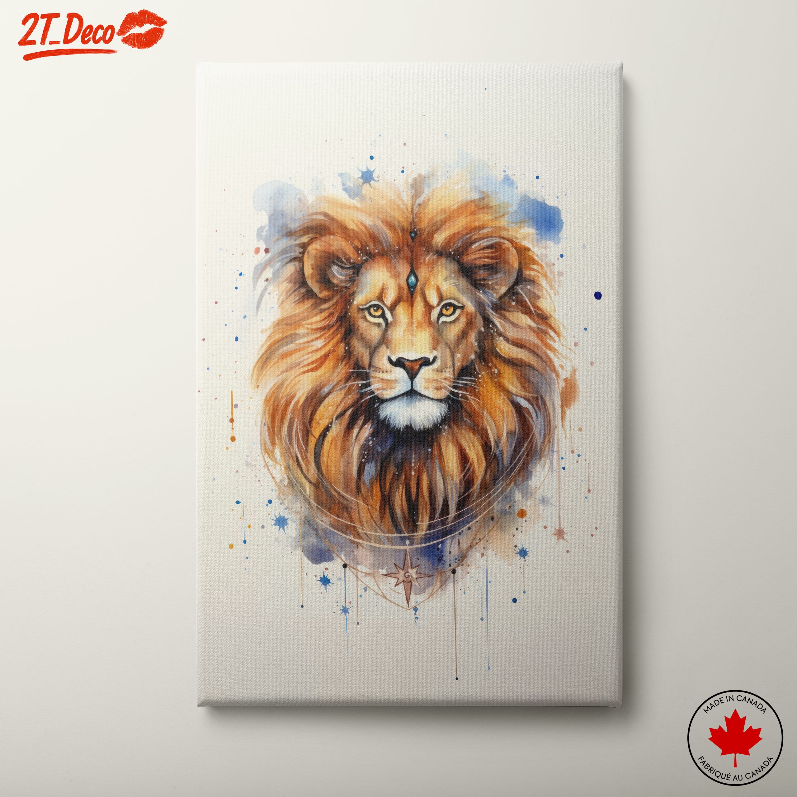 Majestic Lion Watercolor Art