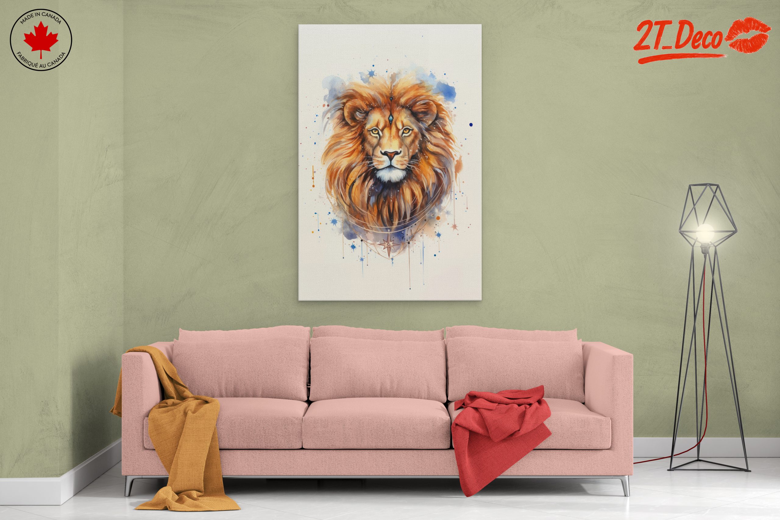 Majestic Lion Watercolor Art - Image 2