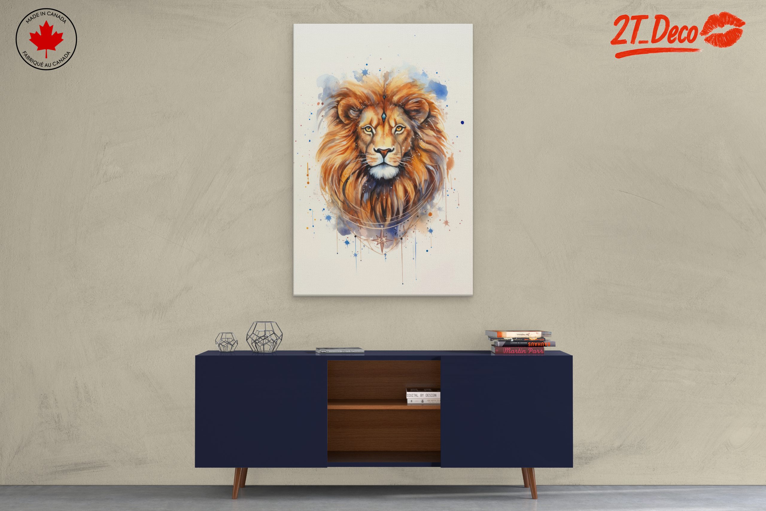 Majestic Lion Watercolor Art - Image 3