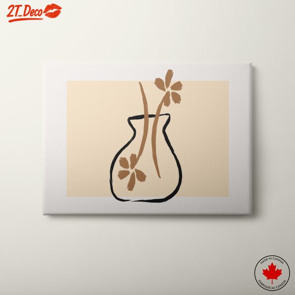 Abstract Vase with Flowers Art
