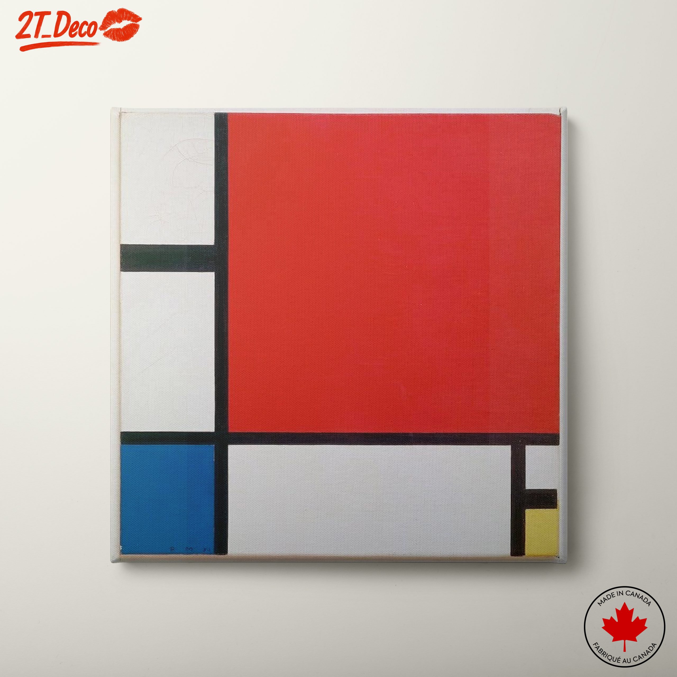 Geometric Red Abstract Composition