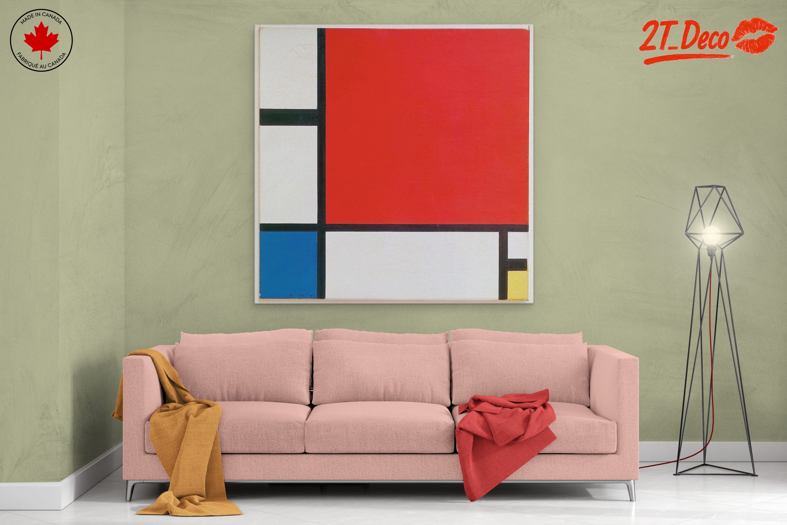 Geometric Red Abstract Composition - Image 2