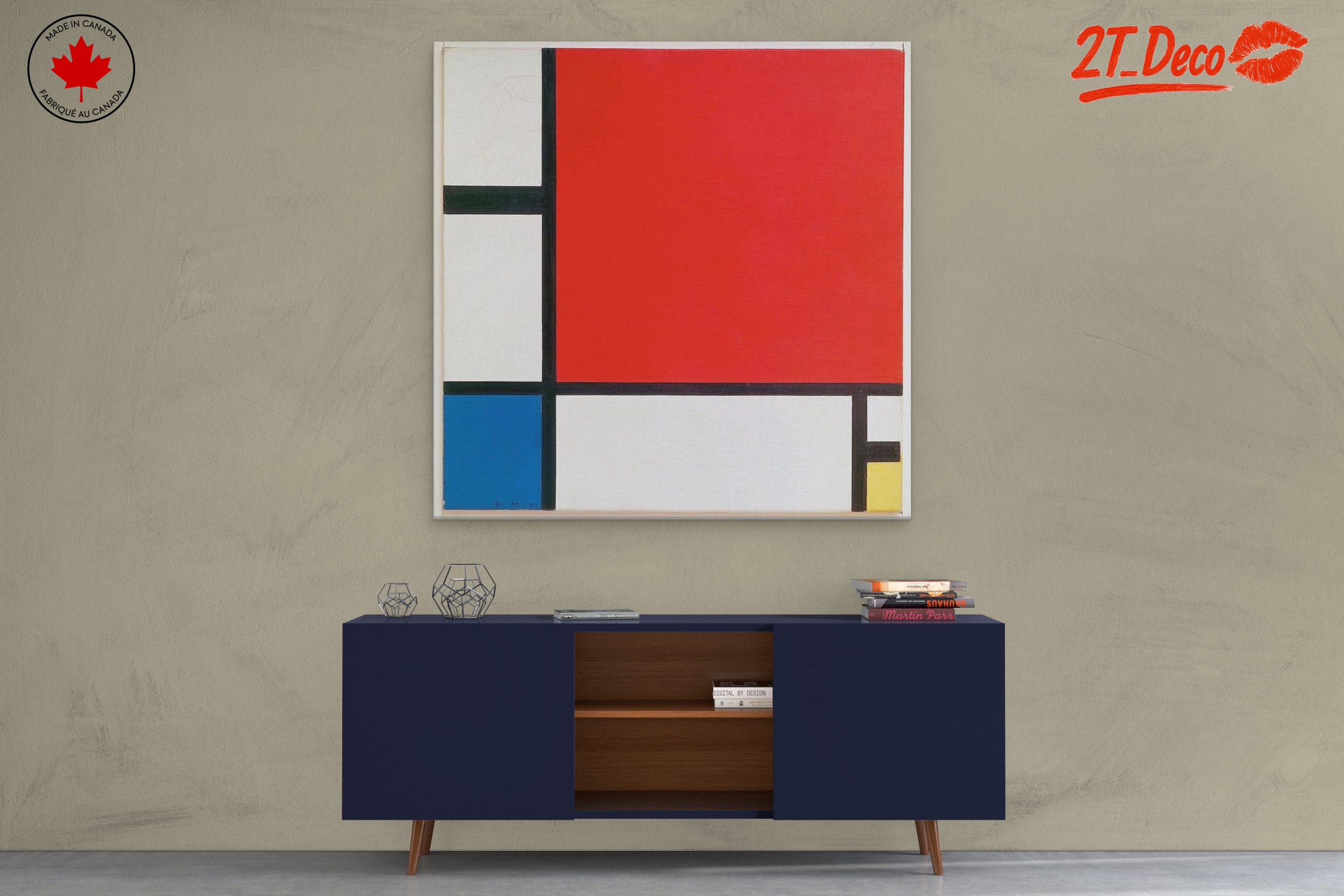 Geometric Red Abstract Composition - Image 3