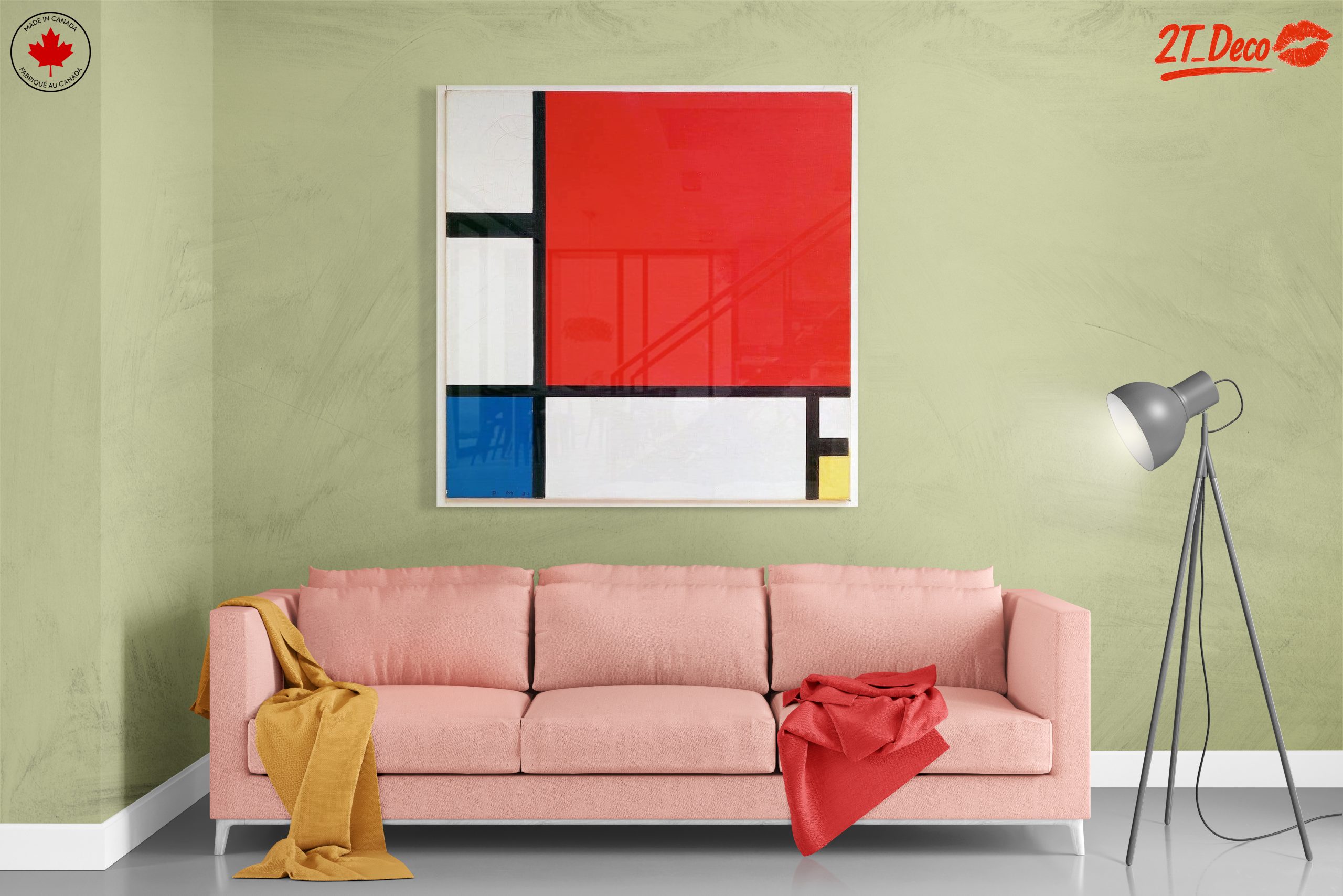 Geometric Red Abstract Composition - Image 7
