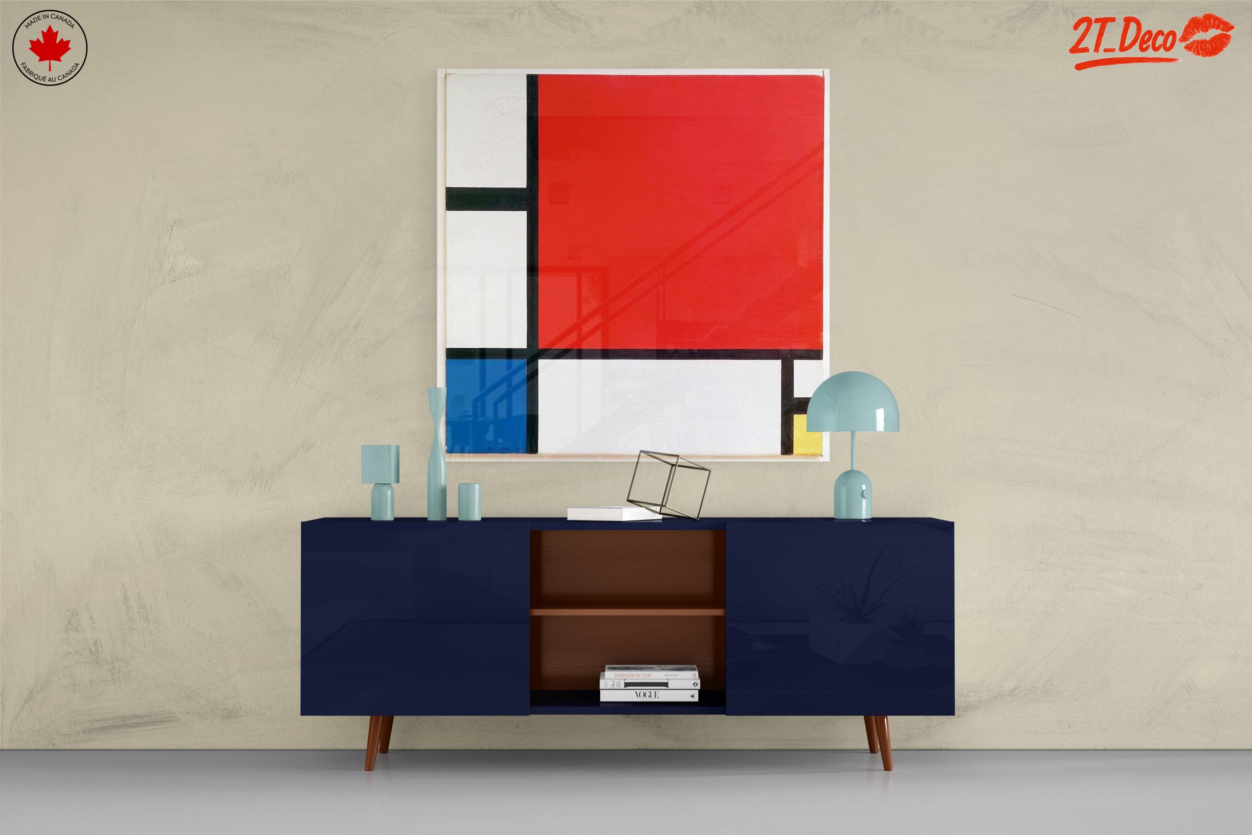 Geometric Red Abstract Composition - Image 8