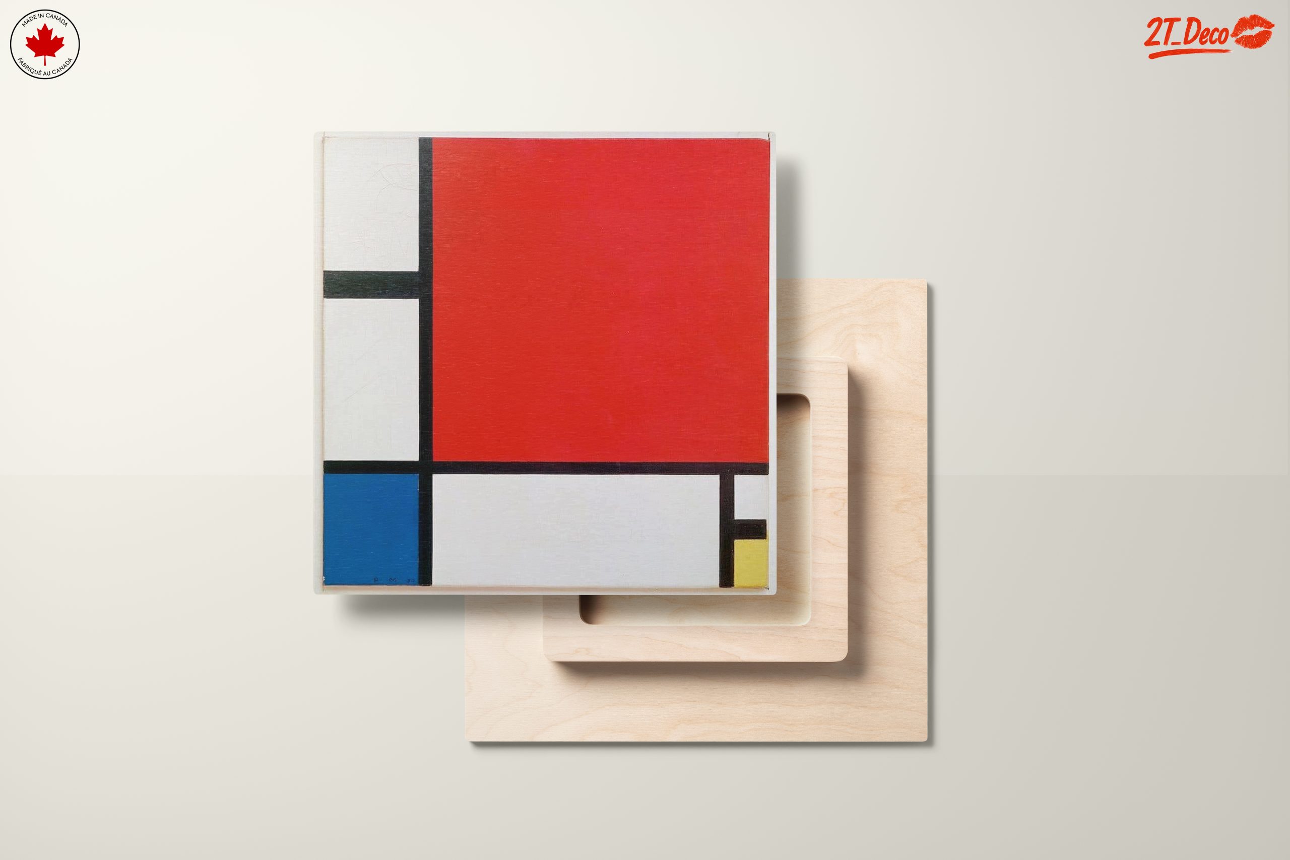 Geometric Red Abstract Composition - Image 11